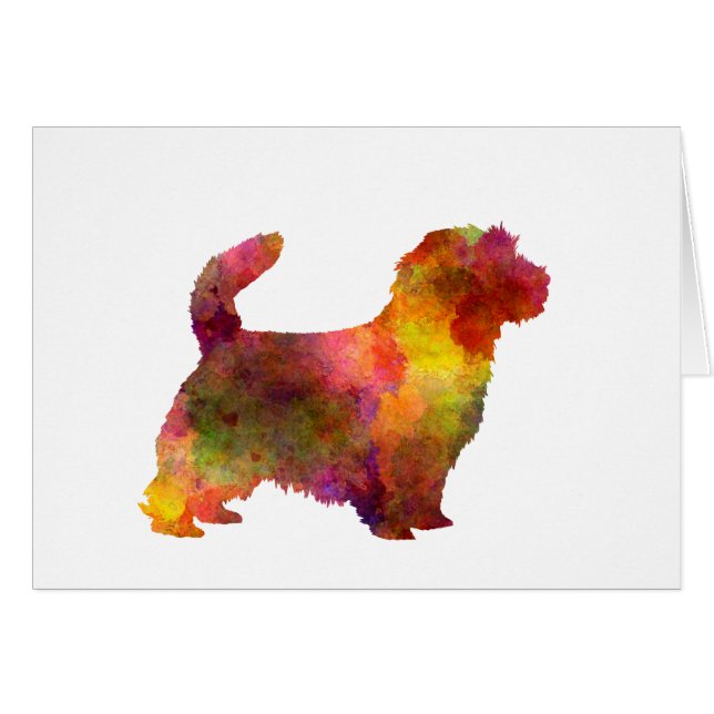 Norfolk Terrier im Watercolor (Vorderseite (Horizontal))