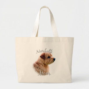 Norfolk-Terrier-Mama 2 Jumbo Stoffbeutel