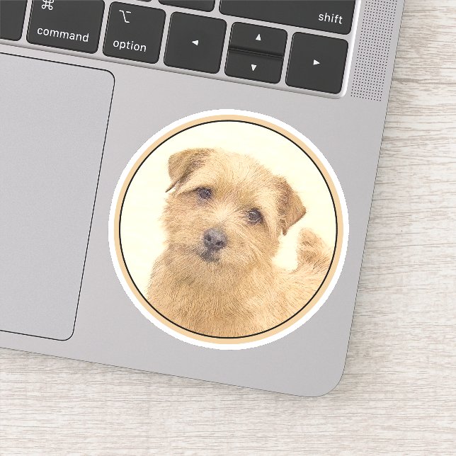Norfolk Terrier Painting - Original Dog Art Aufkleber (Detail)