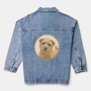 Norfolk Terrier Painting - Original Dog Art Jeansjacke