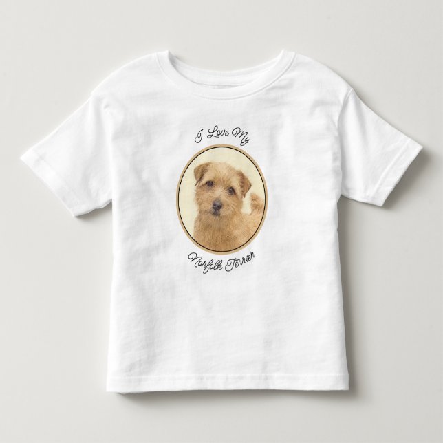 Norfolk Terrier Painting - Original Dog Art Kleinkind T-shirt (Vorderseite)
