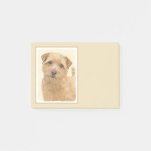 Norfolk Terrier Painting - Original Dog Art Post-it Klebezettel