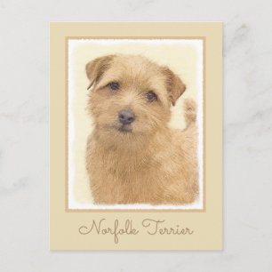 Norfolk Terrier Painting - Original Dog Art Postkarte