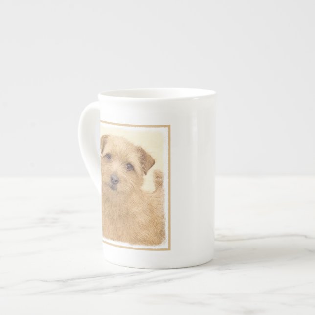 Norfolk Terrier Painting - Original Dog Art Prozellantasse (Vorderseite Links)
