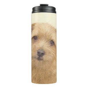 Norfolk Terrier Painting - Original Dog Art Thermosbecher