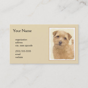Norfolk Terrier Painting - Original Dog Art Visitenkarte