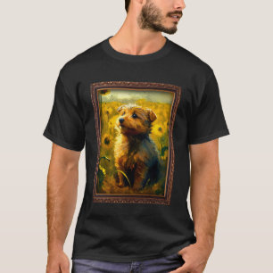 Norfolk Terrier Painting Sunflower Blume Mama Wome T-Shirt