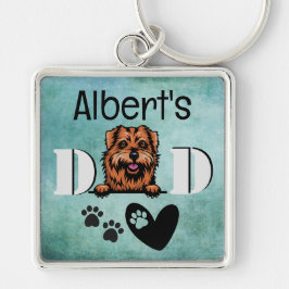 Norfolk Terrier Personalisiert Peeking Schlüsselanhänger