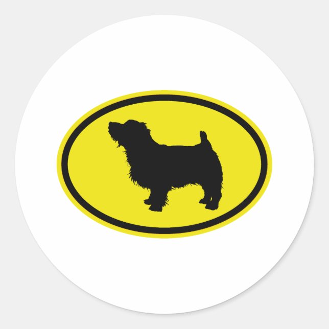 Norfolk Terrier Runder Aufkleber (Vorderseite)