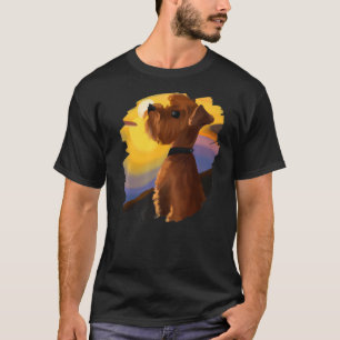 Norfolk Terrier Scottish Dog Sunset Vintag Retro T-Shirt