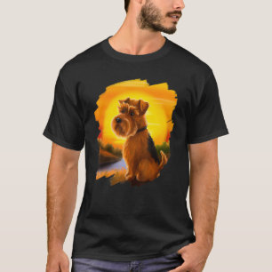 Norfolk Terrier Scottish Dog Sunset Vintag Retro T-Shirt