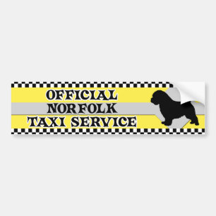 Norfolk-Terrier-Taxi-Service-Autoaufkleber Autoaufkleber