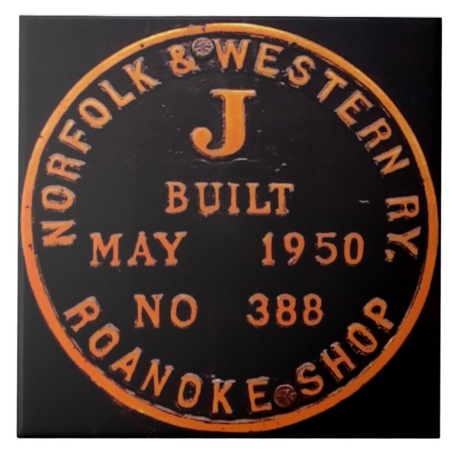 Norfolk- und Western-611 Erbauer-Platten-Fliese Fliese (Vorderseite)