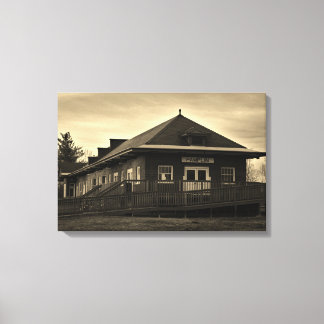 Norfolk und Western BahnPamplin Zug-Station Leinwanddruck