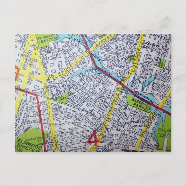 Norfolk, VA Carte Vintage (Devant)