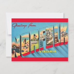 Norfolk VA Grußpostkarte  Postkarte