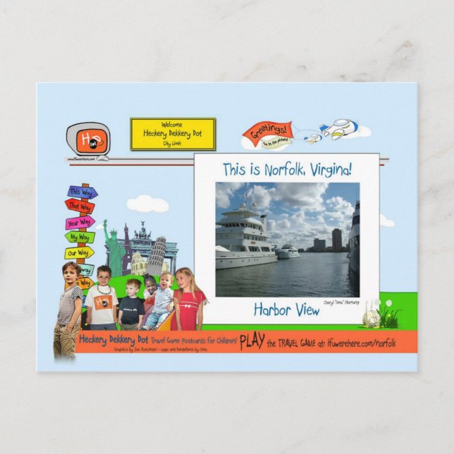 Norfolk, VA! Habenichtansicht Postkarte (Vorderseite)