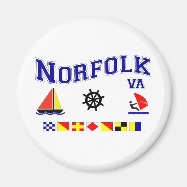 Norfolk VA Signal Flags Magnet (Vorne)