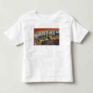 Norfolk, Virginia - große Buchstabe-Szenen Kleinkind T-shirt