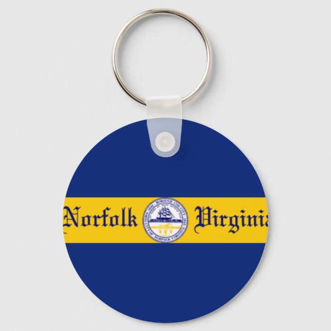Norfolk (Virginia) Schlüsselanhänger der Stadtflag (Vorderseite)
