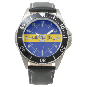 Norfolk (Virginia) Stadtflagge Watch Armbanduhr