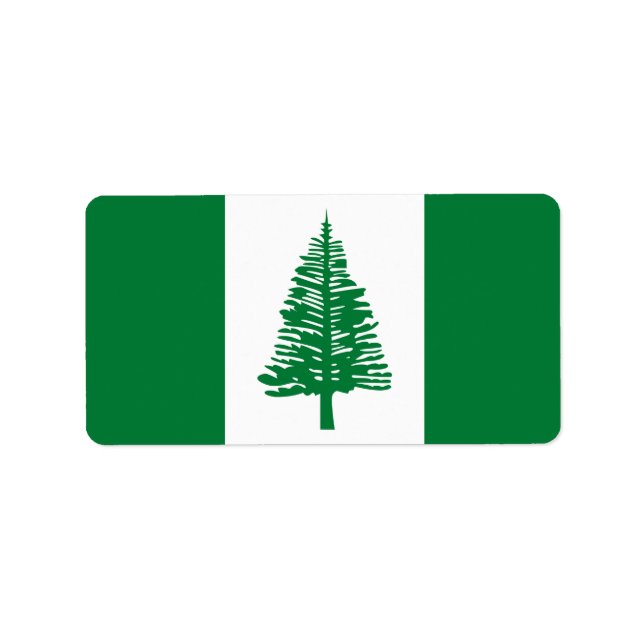 Norfolkinsel-Flagge Adressaufkleber (Vorne)