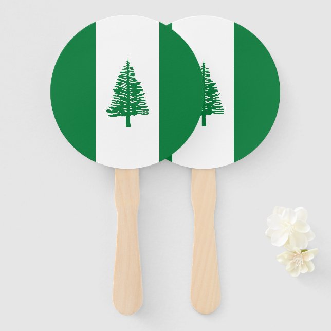 Norfolkinsel-Flagge Fächer (Vorne und Hinten)