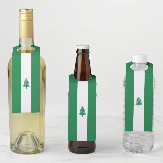 Norfolkinsel-Flagge Flaschenanhänger (Beispiel)