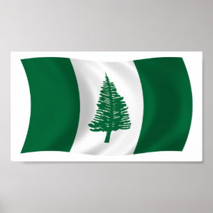 Norfolkinsel Flaggenplakat drucken Poster