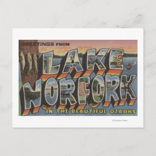 Norfork-See, Arkansas - Große Buchstabenszenen Postkarte