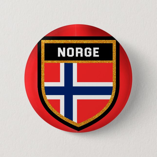 Norge Flagge Button (Vorderseite)