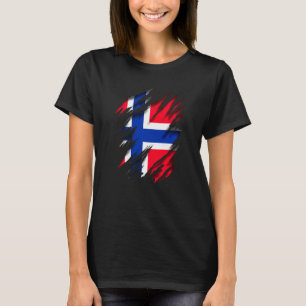 Norge Noreg Norwegische Flagge Norwegen T-Shirt