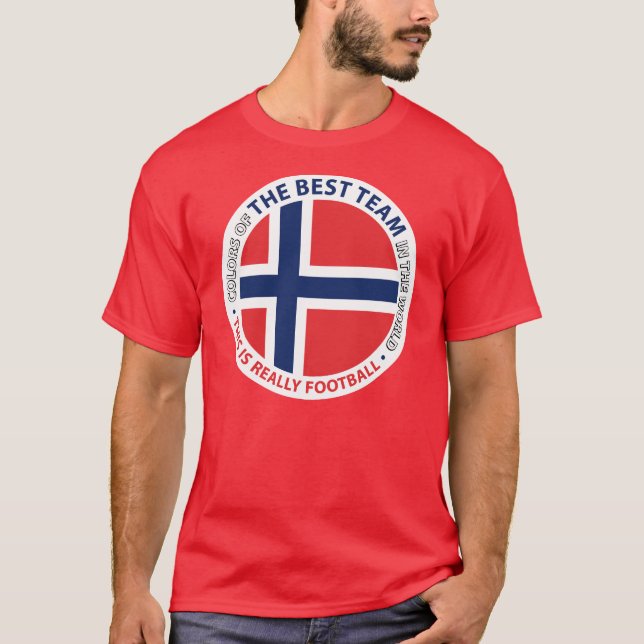 Norge Norway Art Shield T-Shirt (Vorderseite)