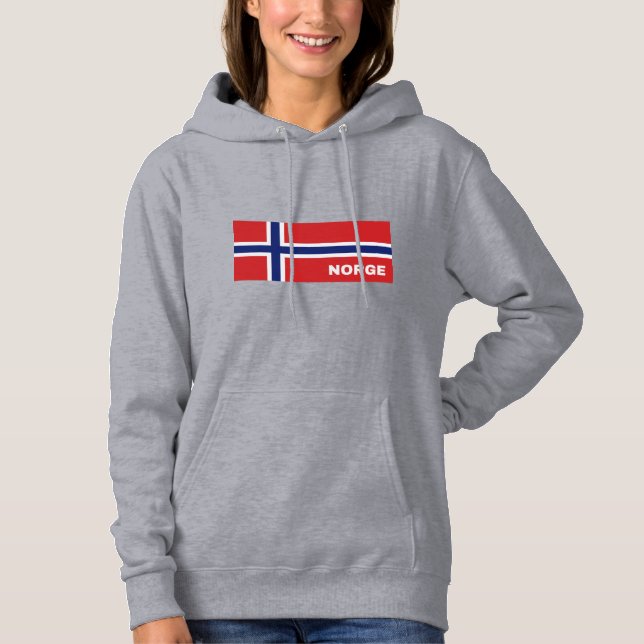Norge unter norwegischer Flagge Hoodie (Vorderseite)