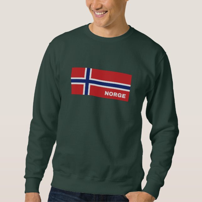 Norge unter norwegischer Flagge Sweatshirt (Vorderseite)