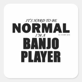 Normal Banjo Player Quadratischer Aufkleber