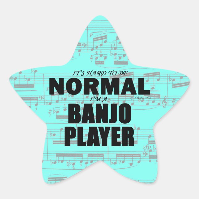 Normal Banjo Player Star Sticker (Vorderseite)