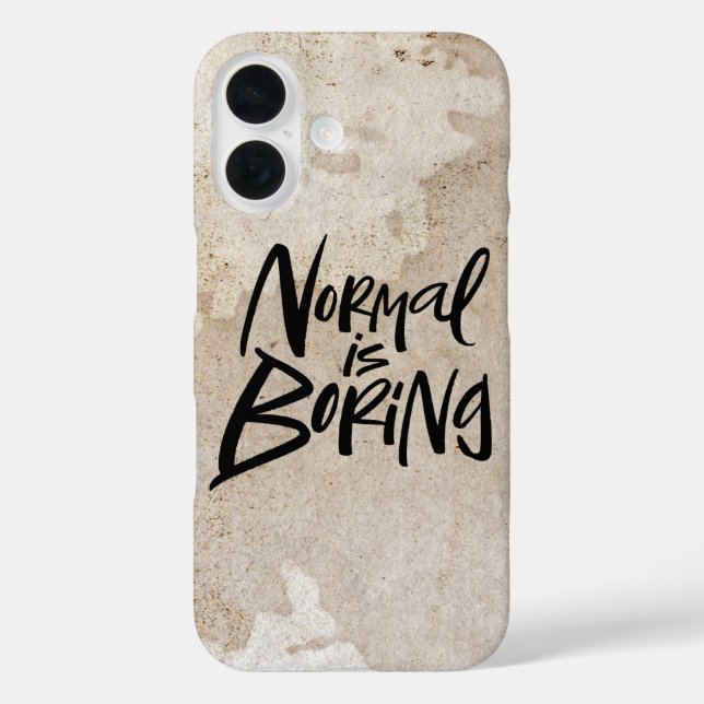 NORMAL BRINGT Kalligraphiegrunge iPhone 16 Hülle (Rückseite)