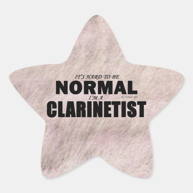 Normal Clarinetist Star Sticker (Vorderseite)