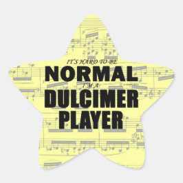 Normal Dulcimer Player Star Sticker