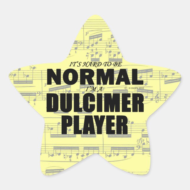 Normal Dulcimer Player Star Sticker (Vorderseite)