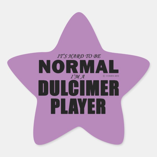 Normal Dulcimer Player Star Sticker (Vorderseite)