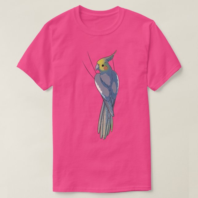 Normal Gray Weibliche Cockatiel T-Shirt (Design vorne)