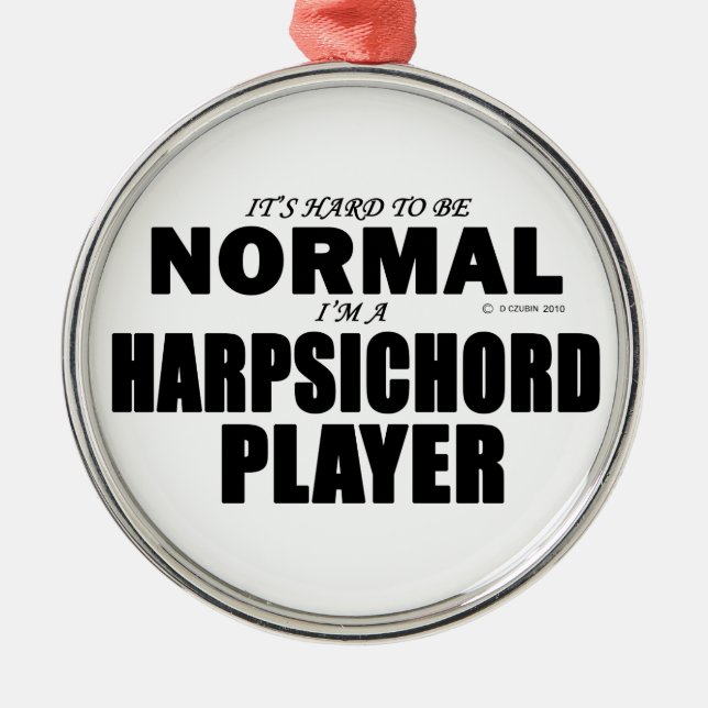 Normal Harpsichord Player Ornament Aus Metall (Vorne)
