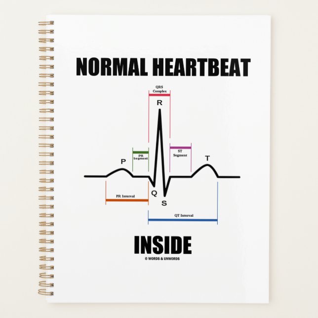 Normal Heartbeat Inside EKG EKG Elektrokardiogramm Planer (Vorderseite)