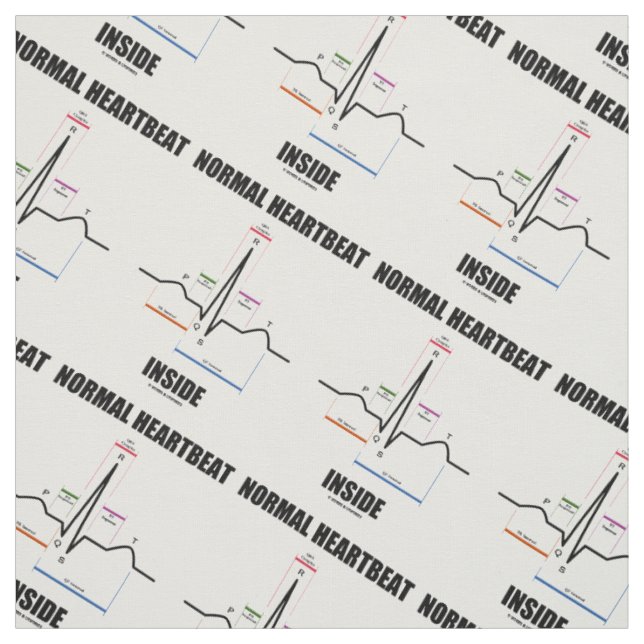 Normal Heartbeat Inside EKG EKG Elektrokardiogramm Stoff (Muster)