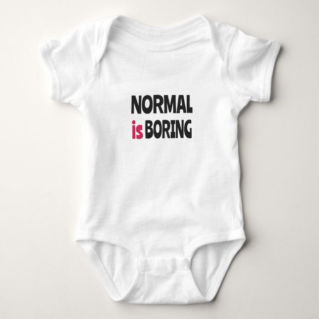 Normal ist langweilig baby strampler (Vorderseite)