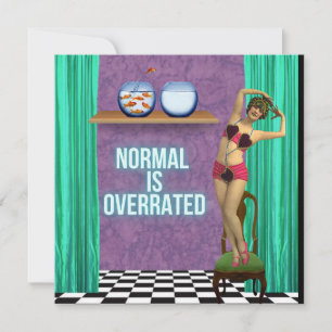 Normal ist überbewertet Funky & Lustige Flat Card Karte
