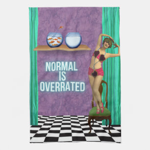 Normal ist unterbewertet Funky & Lustig Veränderte Geschirrtuch