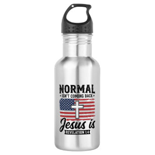 Normal kommt nicht zurück Jesus-Offenbarungsshirt_ Edelstahlflasche